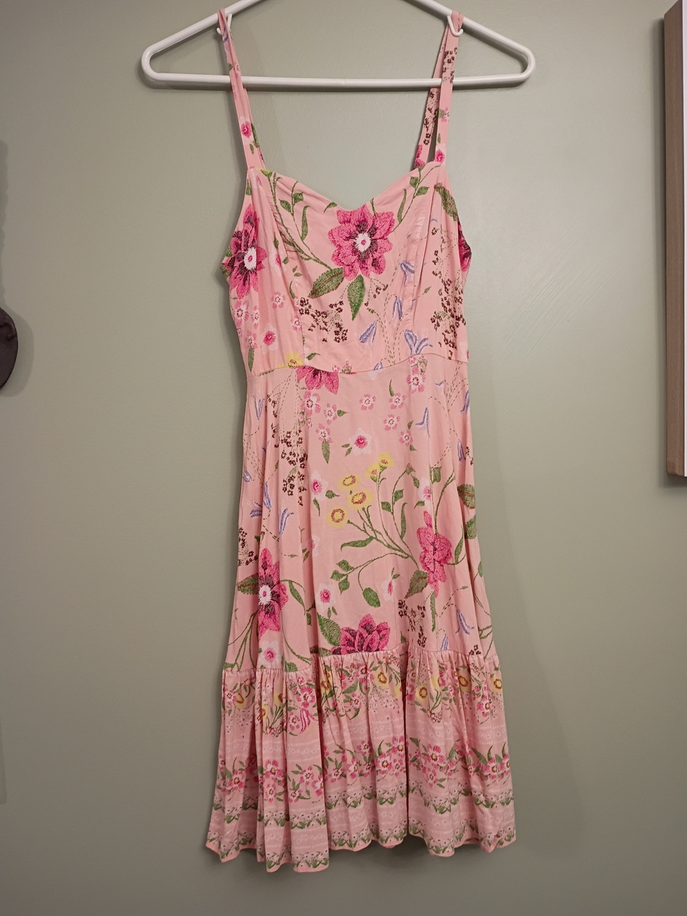 Old Navy Pink Floral Midi Sundress